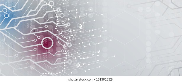 Conceptual technology illustration of artificial intelligence. Abstract futuristic background