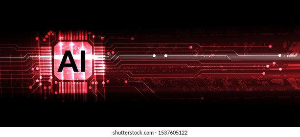 Conceptual technology illustration of artificial intelligence. Abstract futuristic background