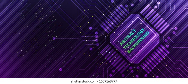 Conceptual technology illustration of artificial intelligence. Abstract futuristic background