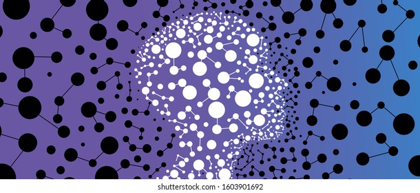Conceptual technology illustration of artificial intelligence. Abstract futuristic background