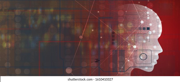 Conceptual technology illustration of artificial intelligence