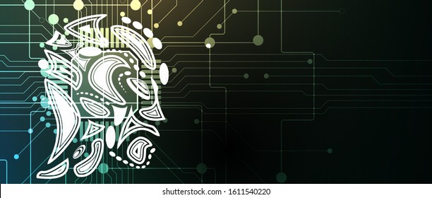 Conceptual technology illustration of artificial intelligence