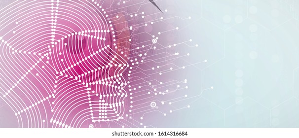 Conceptual technology illustration of artificial intelligence
