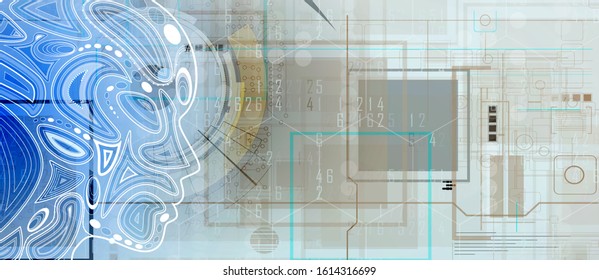 Conceptual technology illustration of artificial intelligence