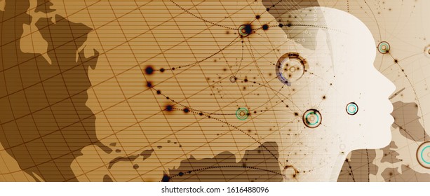 Conceptual technology illustration of artificial intelligence