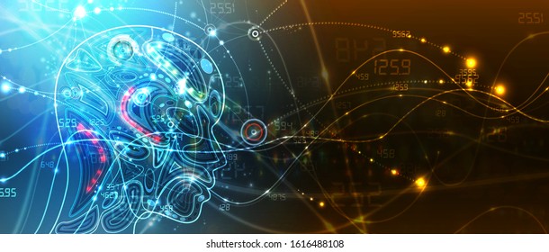 Conceptual technology illustration of artificial intelligence