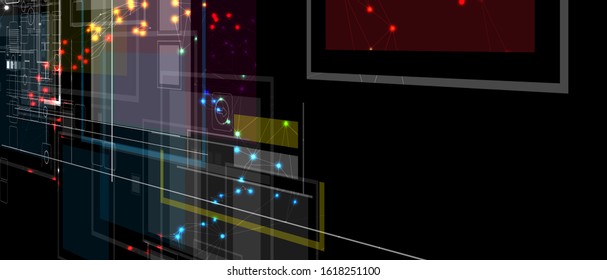 Conceptual technology illustration of artificial intelligence. Abstract futuristic background