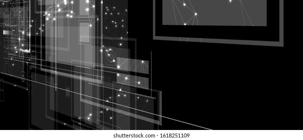 Conceptual technology illustration of artificial intelligence. Abstract futuristic background