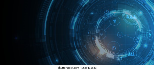 Conceptual technology illustration of artificial intelligence. Abstract futuristic background