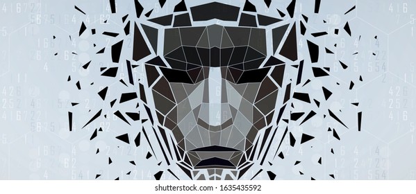Conceptual technology illustration of artificial intelligence. Abstract futuristic background