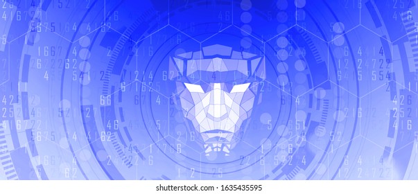 Conceptual technology illustration of artificial intelligence. Abstract futuristic background