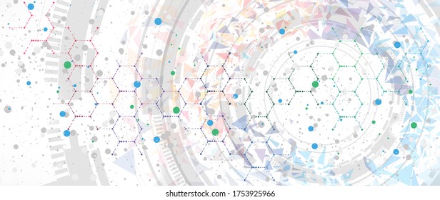 Conceptual technology illustration of artificial intelligence. Abstract futuristic background