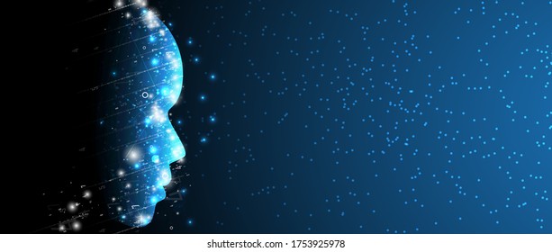 Ilustración conceptual de la inteligencia artificial. Resumen de fondo futurista
