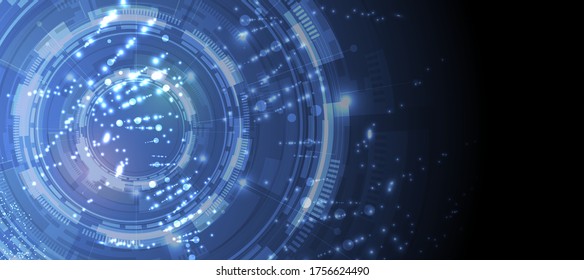 Ilustración conceptual de la inteligencia artificial. Resumen de fondo futurista