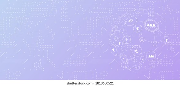 Conceptual technology illustration of artificial intelligence. Abstract futuristic background