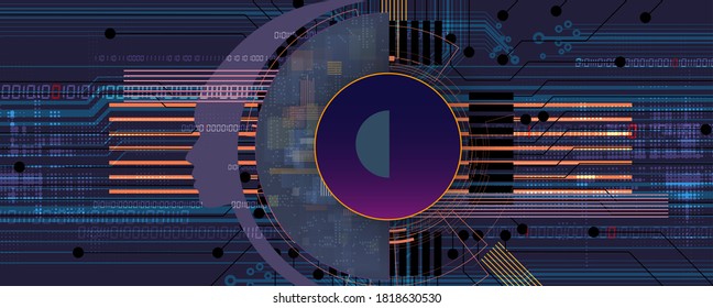 Conceptual technology illustration of artificial intelligence. Abstract futuristic background