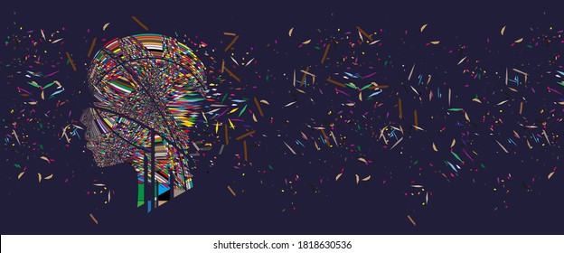 Conceptual technology illustration of artificial intelligence. Abstract futuristic background