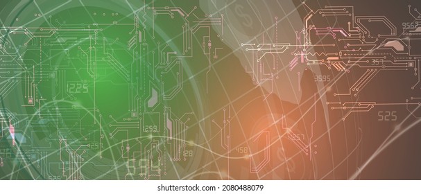Conceptual technology illustration of artificial intelligence. Abstract futuristic background