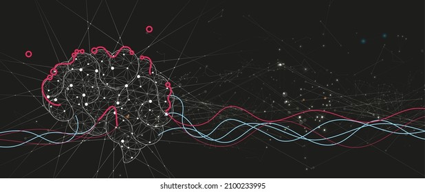 Ilustración conceptual de la inteligencia artificial. Resumen de fondo futurista