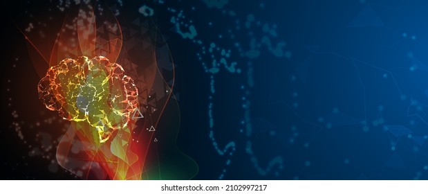 Conceptual technology illustration of artificial intelligence. Abstract futuristic background
