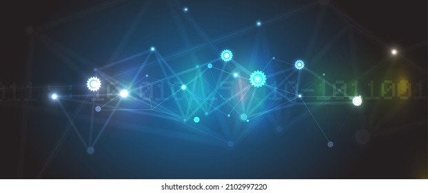 Conceptual technology illustration of artificial intelligence. Abstract futuristic background