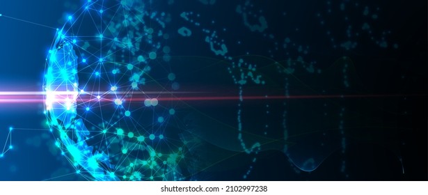 Ilustración conceptual de la inteligencia artificial. Resumen de fondo futurista