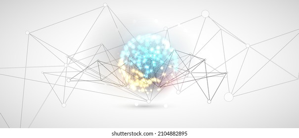 Conceptual technology illustration of artificial intelligence. Abstract futuristic background