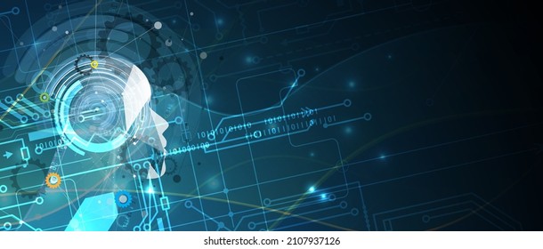 Conceptual technology illustration of artificial intelligence