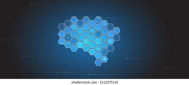 Conceptual technology illustration of artificial intelligence