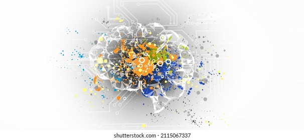Conceptual technology illustration of artificial intelligence
