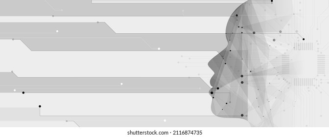 Conceptual technology illustration of artificial intelligence