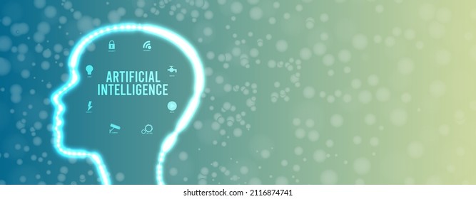 Conceptual technology illustration of artificial intelligence