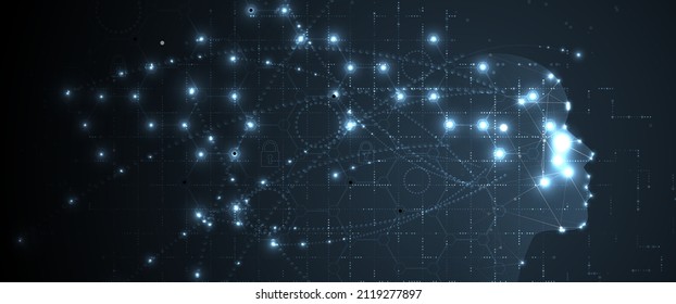 Konzeptuelle Technologie-Illustration künstlicher Intelligenz