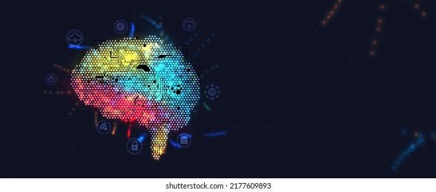 Conceptual technology illustration of artificial intelligence