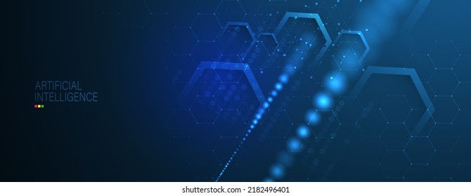 Conceptual technology illustration of artificial intelligence