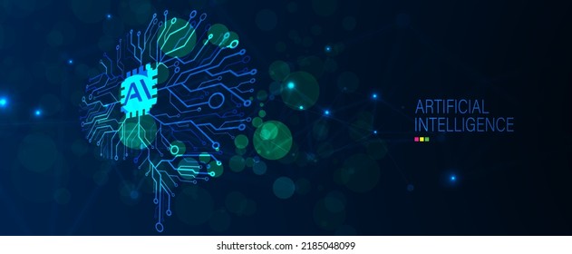 Conceptual technology illustration of artificial intelligence