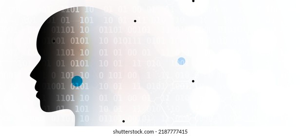 Conceptual technology illustration of artificial intelligence. Abstract futuristic background