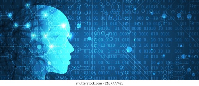 Ilustración conceptual de la inteligencia artificial. Resumen de fondo futurista