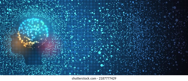 Ilustración conceptual de la inteligencia artificial. Resumen de fondo futurista
