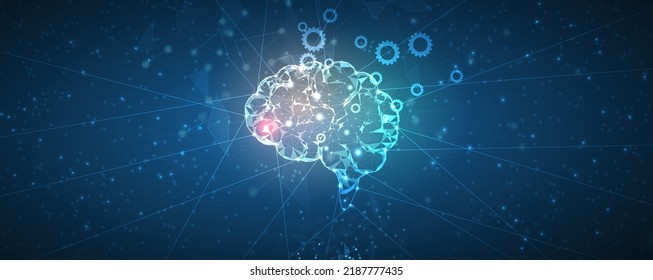 Conceptual technology illustration of artificial intelligence. Abstract futuristic background