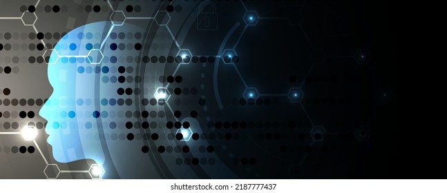 Ilustración conceptual de la inteligencia artificial. Resumen de fondo futurista