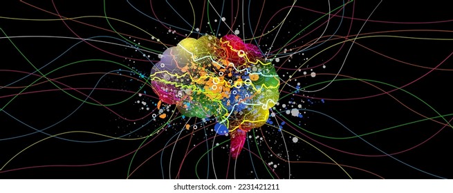 Conceptual technology illustration of artificial intelligence. Abstract futuristic background