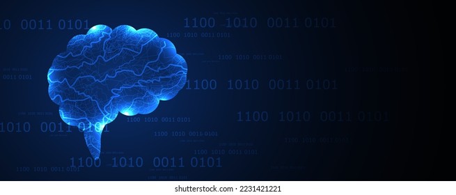 Ilustración conceptual de la inteligencia artificial. Resumen de fondo futurista