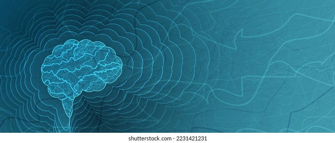 Conceptual technology illustration of artificial intelligence. Abstract futuristic background