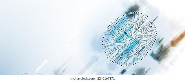 Conceptual technology illustration of artificial intelligence. Abstract futuristic background