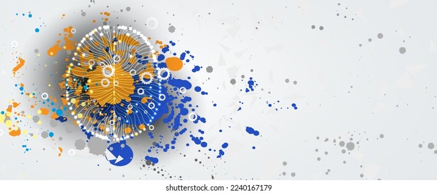 Conceptual technology illustration of artificial intelligence. Abstract futuristic background