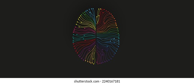Konzeptuelle Technologie-Illustration künstlicher Intelligenz. Abstrakter futuristischer Hintergrund
