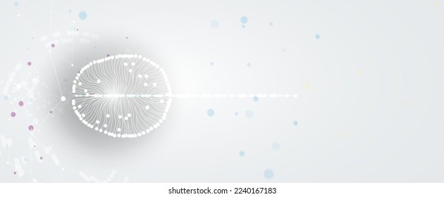 Conceptual technology illustration of artificial intelligence. Abstract futuristic background