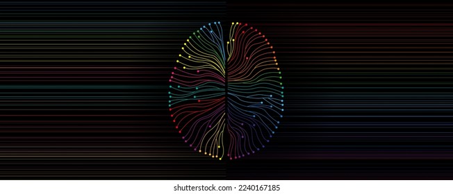 Conceptual technology illustration of artificial intelligence. Abstract futuristic background