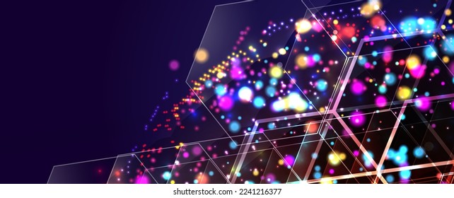 Conceptual technology illustration of artificial intelligence. Abstract futuristic background